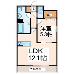 クロノス25上熊本の物件間取画像